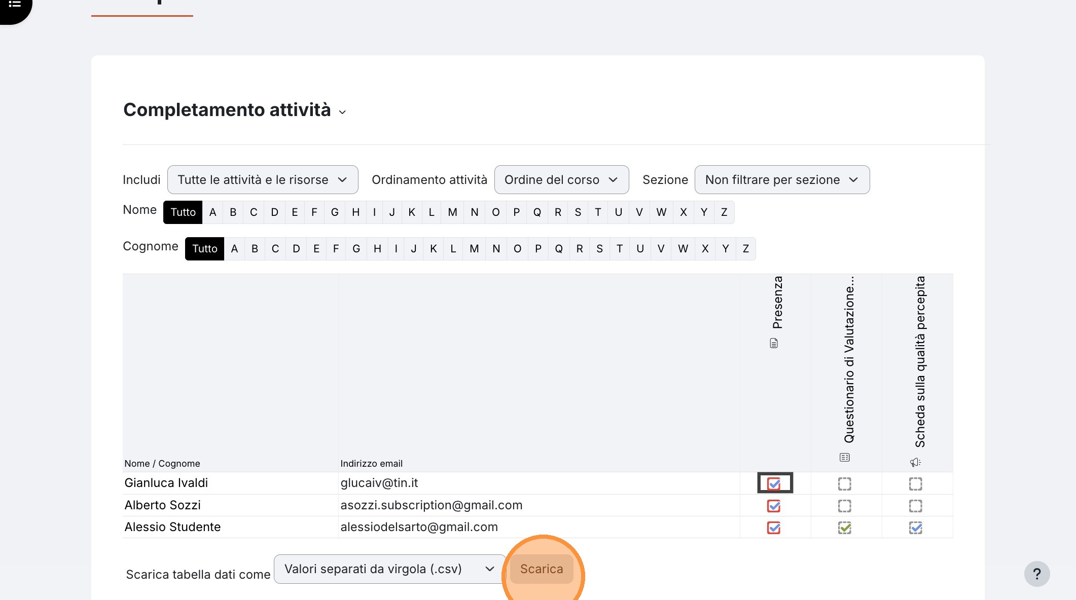 Step 3 - Conferma salvataggio